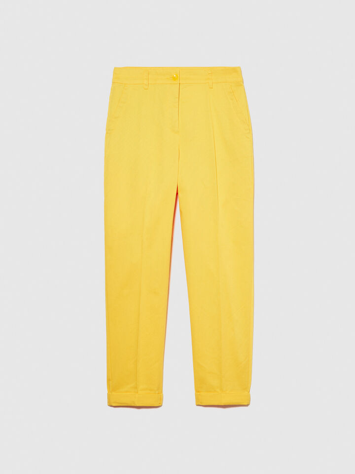 Cigarette trousers - women's skinny fit trousers - Yellow | Sisley image number 6